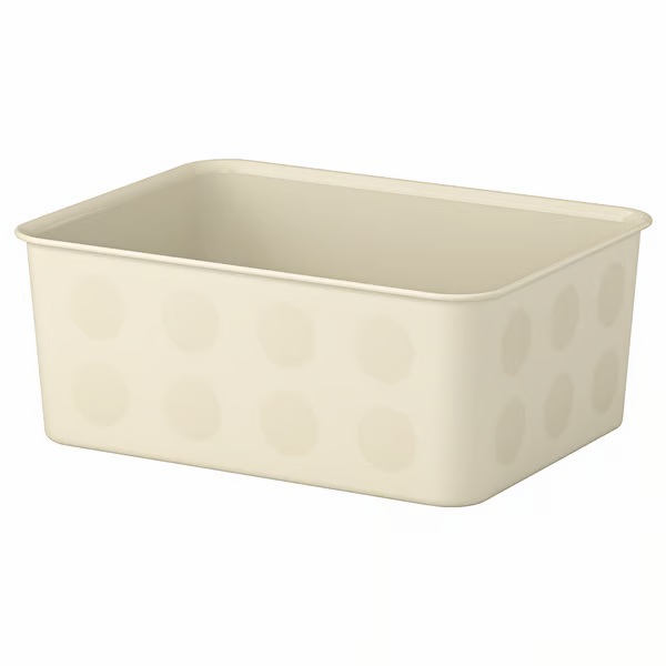 IKEA Portaobjetos Plástico Color Beige (20x25x10cm) NOJIG