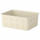 IKEA Portaobjetos Plástico Color Beige (20x25x10cm) NOJIG