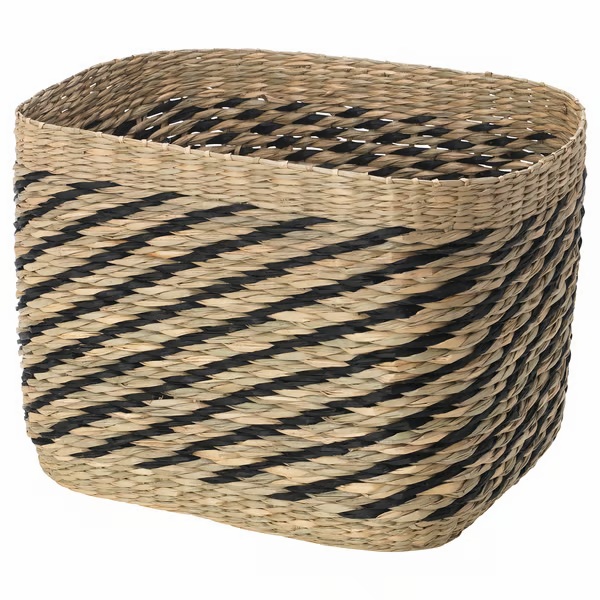IKEA Cesta Junco Color Negro (32x23x23cm) GOTTERN