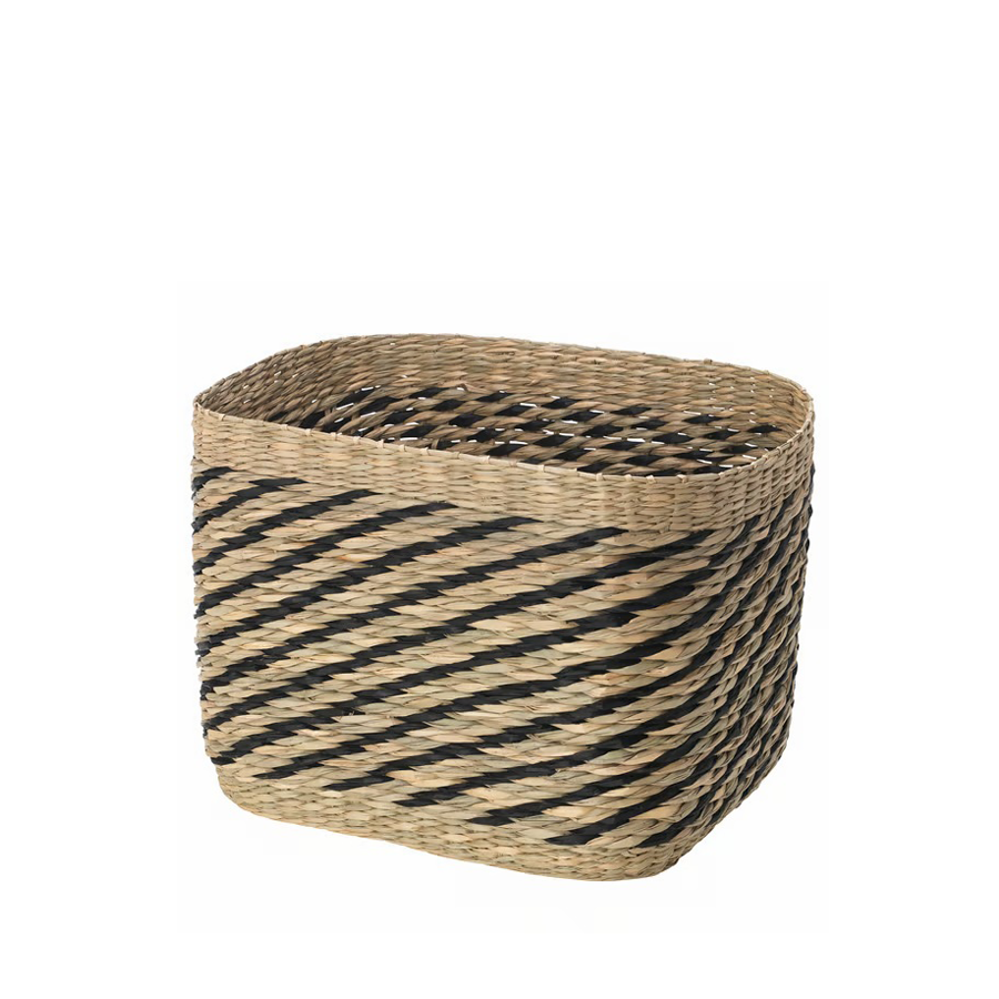 IKEA GOTTERN Cesta junco de color negro 32x23x23cm