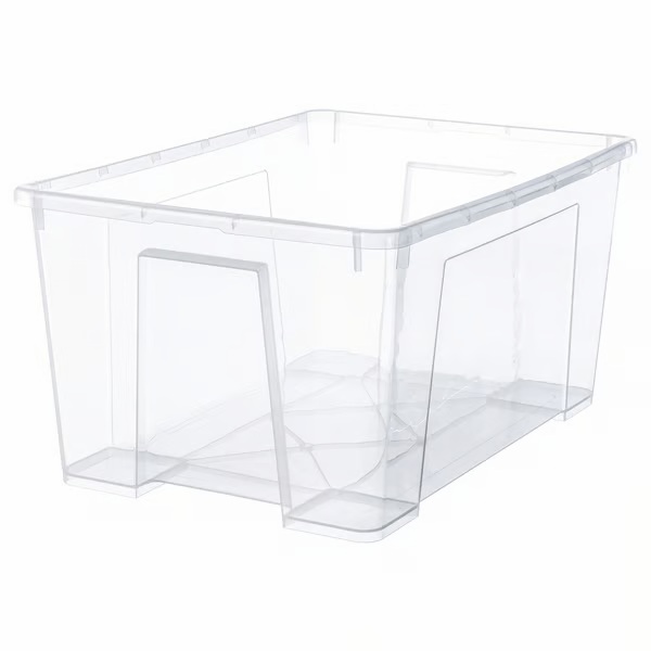 IKEA Caja, transparente 45L SAMLA