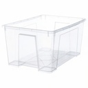 IKEA Caja, transparente 45L SAMLA