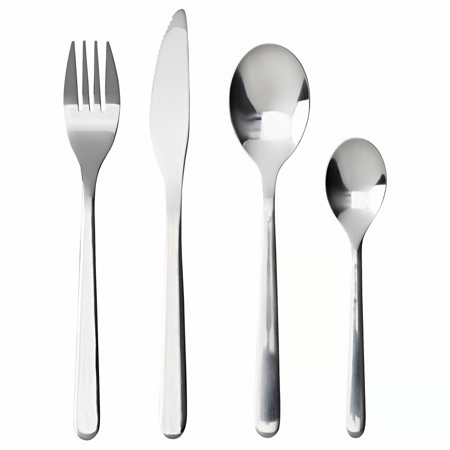 IKEA Cubertería de Acero Inoxidable 24 Piezas FÖRNUFT