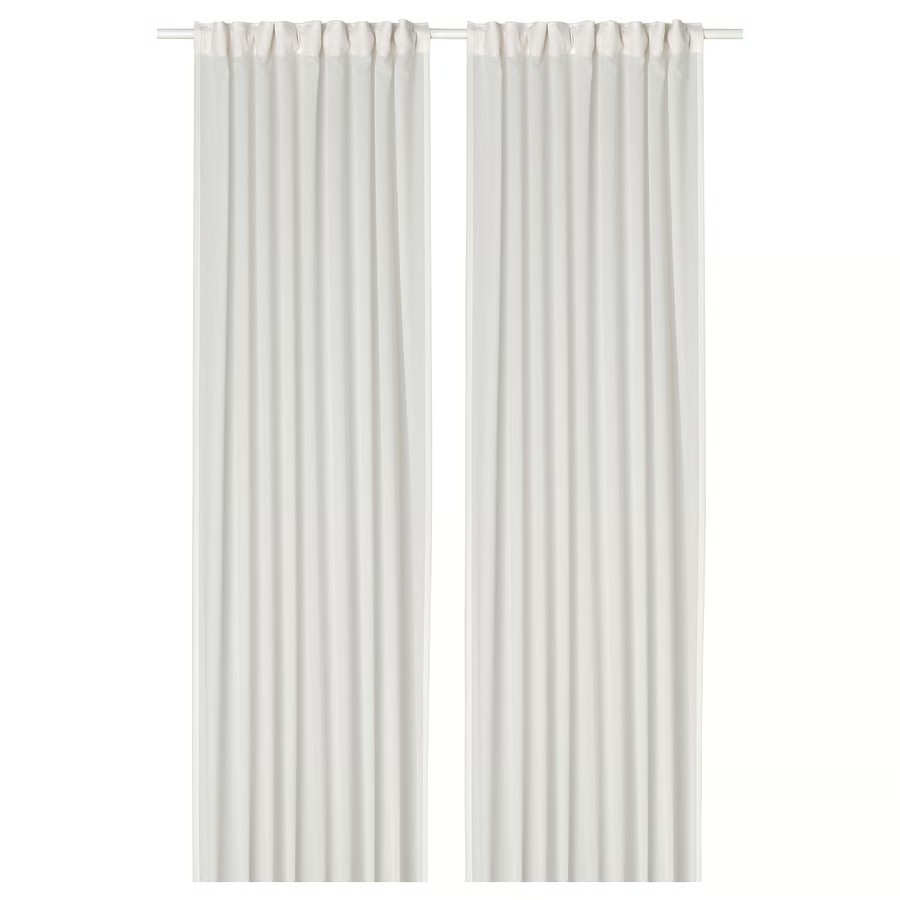 IKEA Cortina Visillo Blanco C/Cinta de Fruncir (145x300cm)/2ud ROSENROBINIA