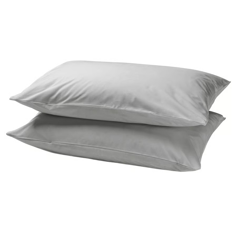 IKEA Funda P/Almohada Gris Claro (40x90cm)/2ud DVALA