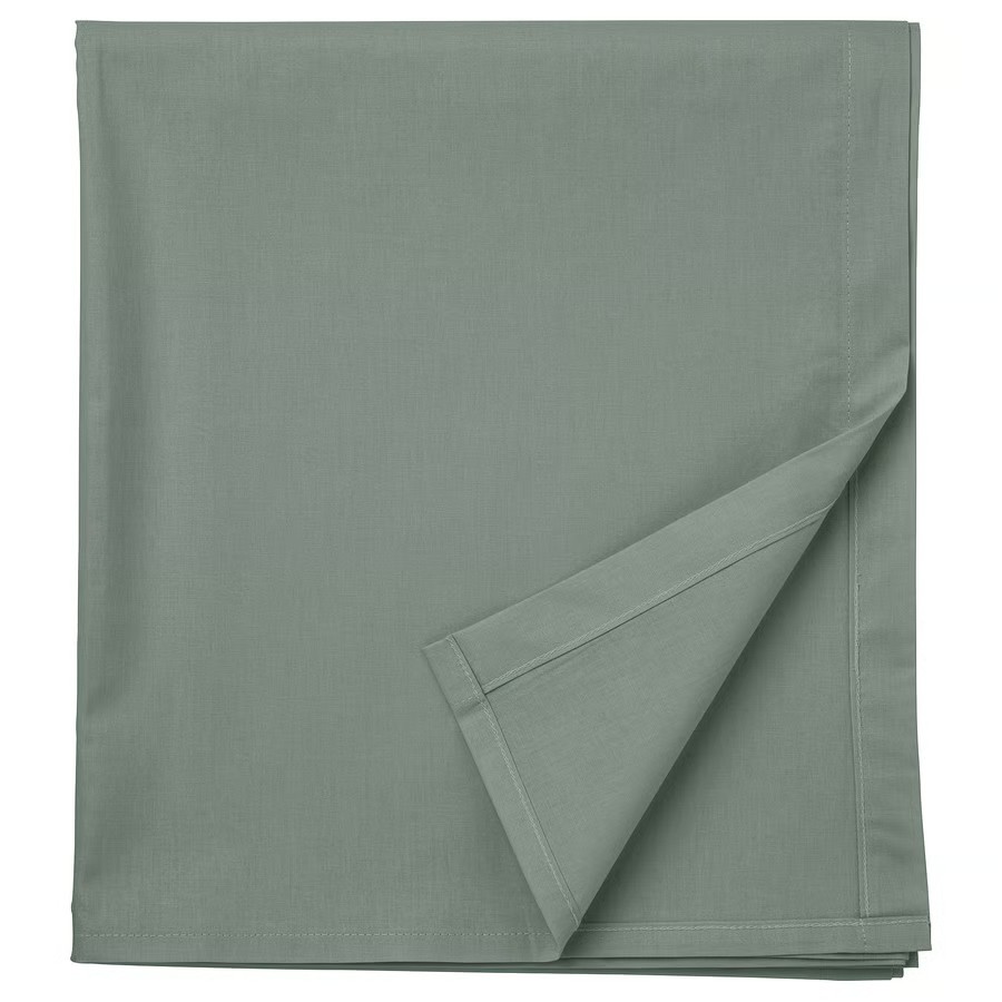 IKEA Sábana Verde Grisáceo (240x260cm) DVALA