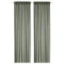 IKEA Visillo Verde C/Cinta de Fruncir (145x300cm)/2ud STENFRÖ