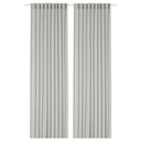 IKEA Visillo Gris Claro C/Cinta de Fruncir (145x300cm)/2ud ROSENROBINIA