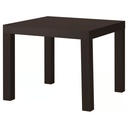 IKEA LACK Mesa auxiliar negro y marrón 55x55cm