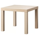 IKEA LACK Mesa auxiliar roble tinte blanco 55x55cm