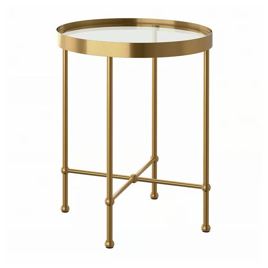 IKEA TORSJÖ Mesita auxiliar efecto oro cristal 45cm