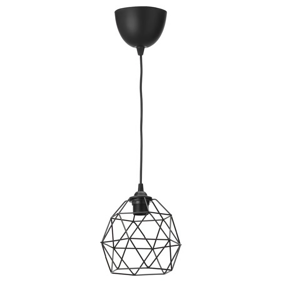 IKEA Lámpara Colgante C/Montura Negra BRUNSTA/SUNNEBY (20cm)