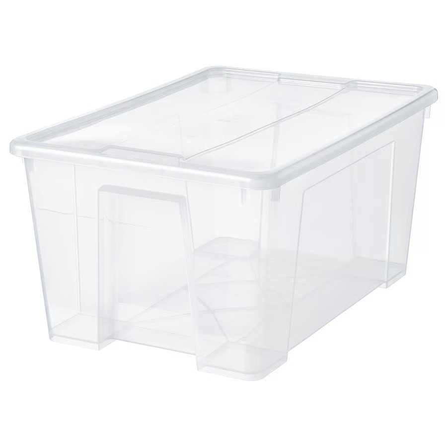 IKEA Caja C/Tapa Transparente SAMLA /45L (56x39x28cm)