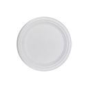 Plato Biodegradable en Pulpa de Caña Redondo 23cm (125ud x 4paq)