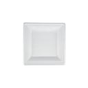 Plato Biodegradable en Pulpa de Caña Cuadrado 15cm (50u)