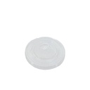 Tapa Plástica de PET Plana Transparente con Corte Central en X 98mm (50u)