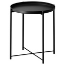 IKEA GLADOM Mesa auxiliar negra 45x53cm