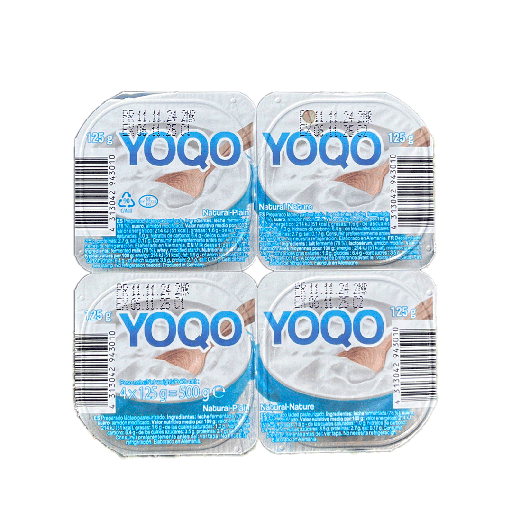 Postre Lácteo sabor Natural S/Azúcar YOQO (4 x 125g)